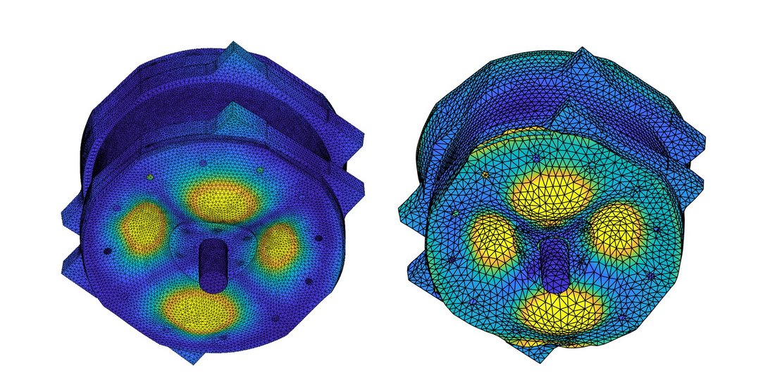 Comparison simulation and measurement: Drive side