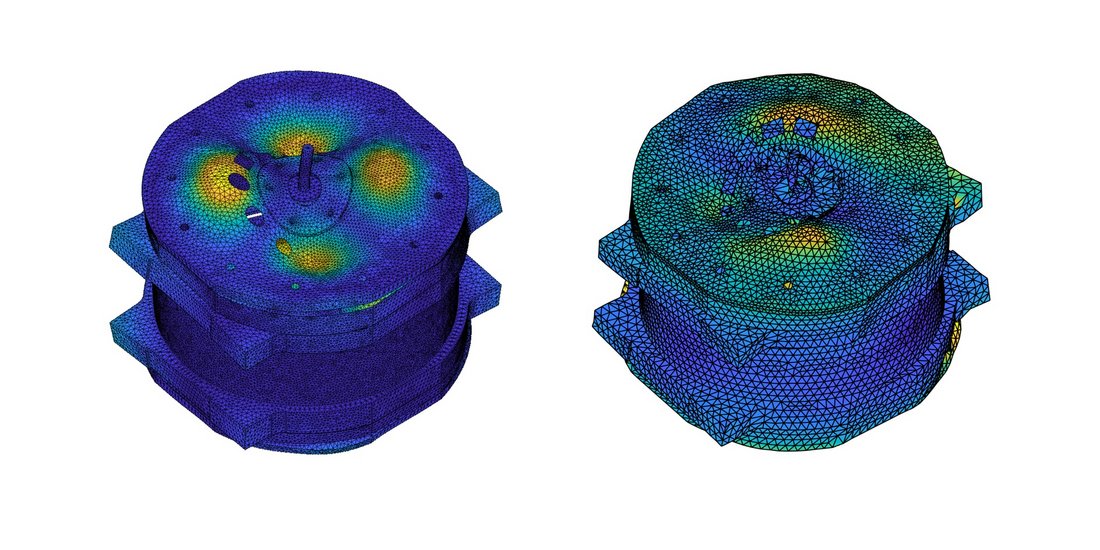 Comparison simulation and measurement -Rear side
